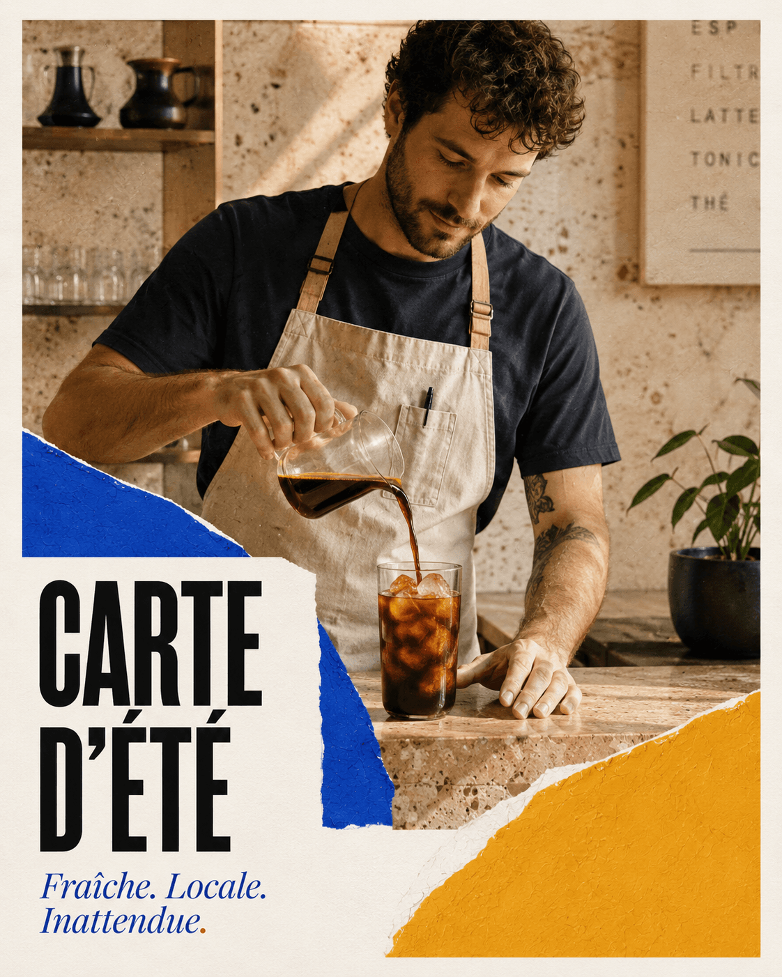 Selected visual: Photographic post for a summer menu